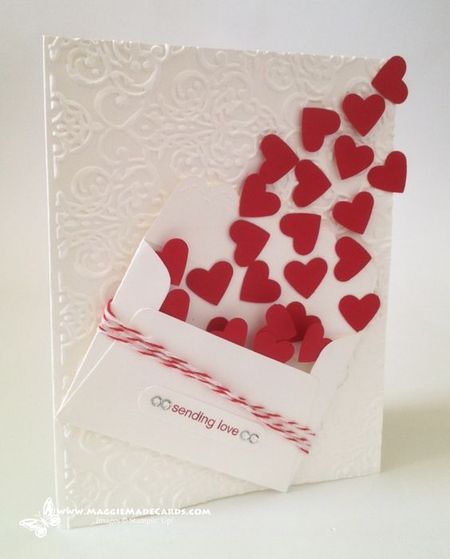 фото свадебного поздравления с сердечками в конвертике (50 идей свадебных открыток своими руками)