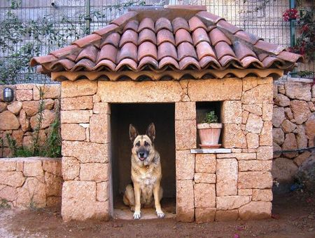 дом для собаки из камня