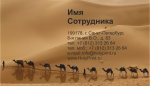 Макет визитки Бюро путешествий и экскурсий