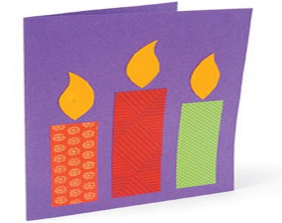идея простой открытки со свечами
