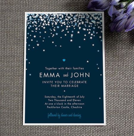 изображение свадебной открытки со звездочками