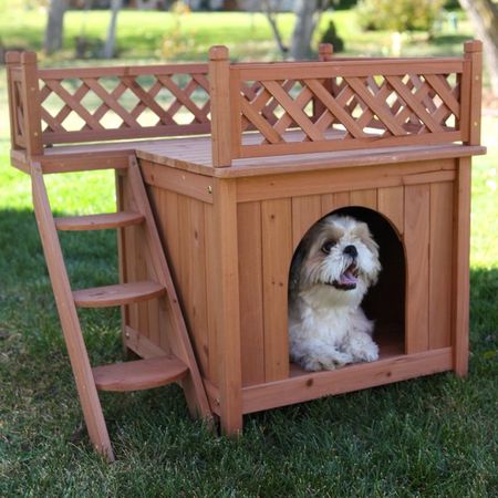 домик для собаки со смотровой площадкой