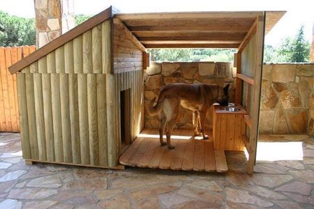 домик с верандой для собаки