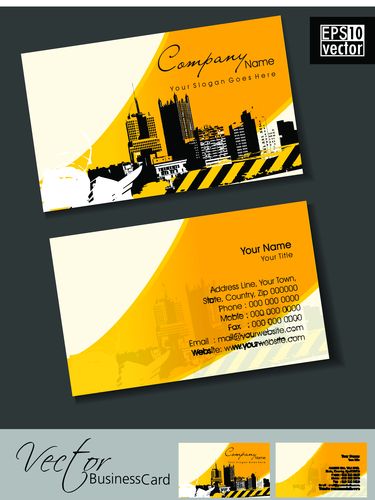 Шаблон визитки строительной компании
