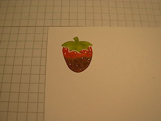 Рисуем ягодку для открытки